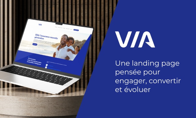 Une landing page pour le lancement de VIA Assurance